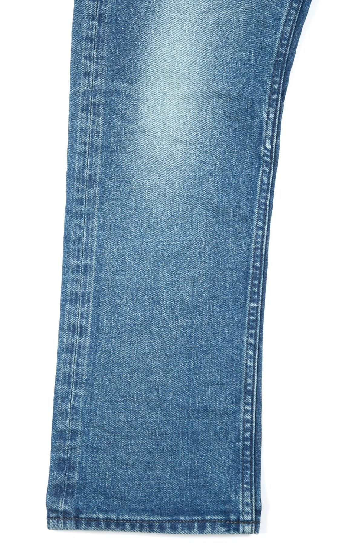 12.5oz Organic Cotton Stretch Over Lap Tight Straight Jeans / インディゴ 【STRUM】