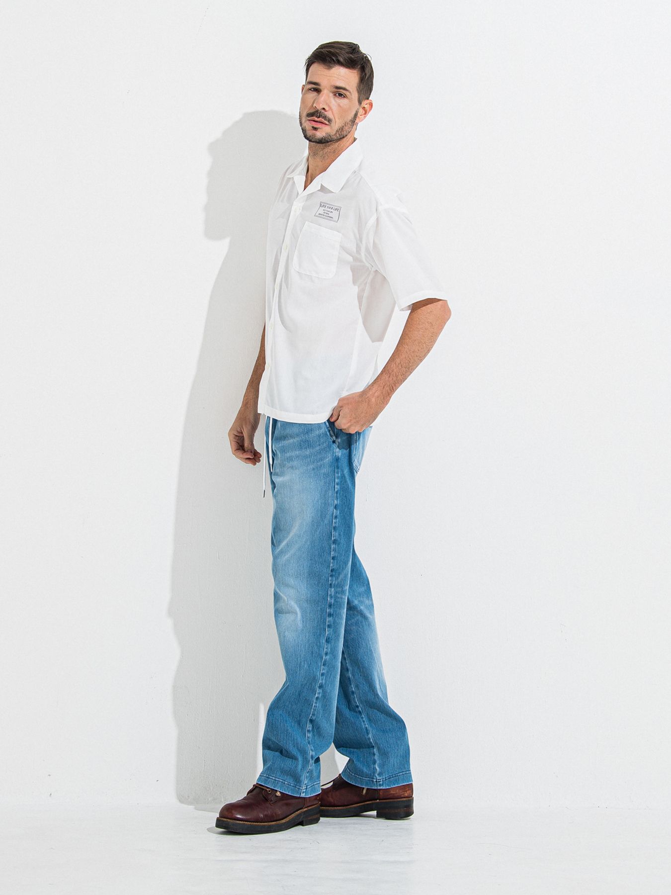 【予約品 】ZACK HALF SHIRT / ザックハーフスリーブシャツ / ホワイトプリント