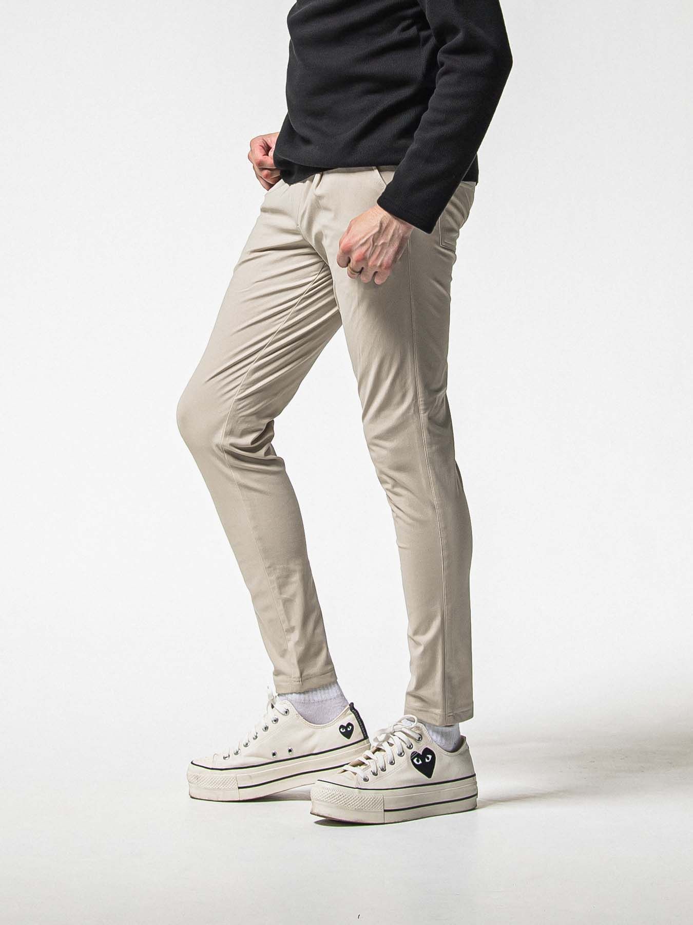【予約品 8月31日(日) 締切】CHRIS EASY HEAT TUCK PANTS / クリス イージー ヒートタックパンツ / グレージュ
