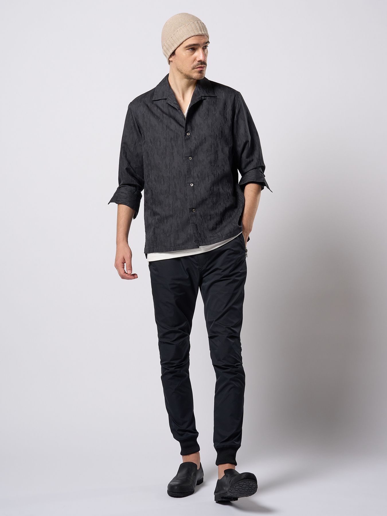 【予約品 9月23日(火) 締切】combination slip-on shoes / コンビネーション スリッポンシューズ / ブラック