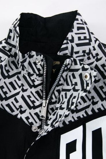 GEOMETRIC NYLON TRUCK JACKET ナイロンジャケット / BLACK 【BOY LONDON】