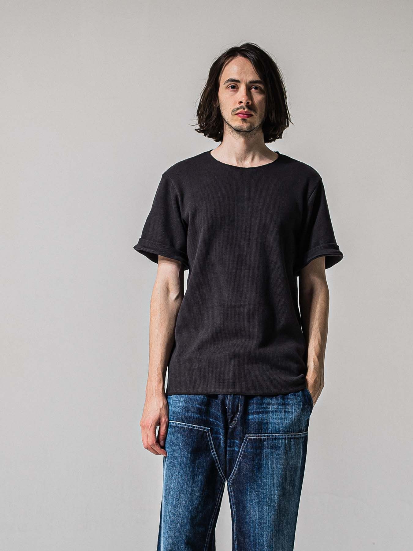 【予約品 11月16日(日) 締切】CUT OFF THERMAL T / カットオフサーマルTシャツ / チャコール