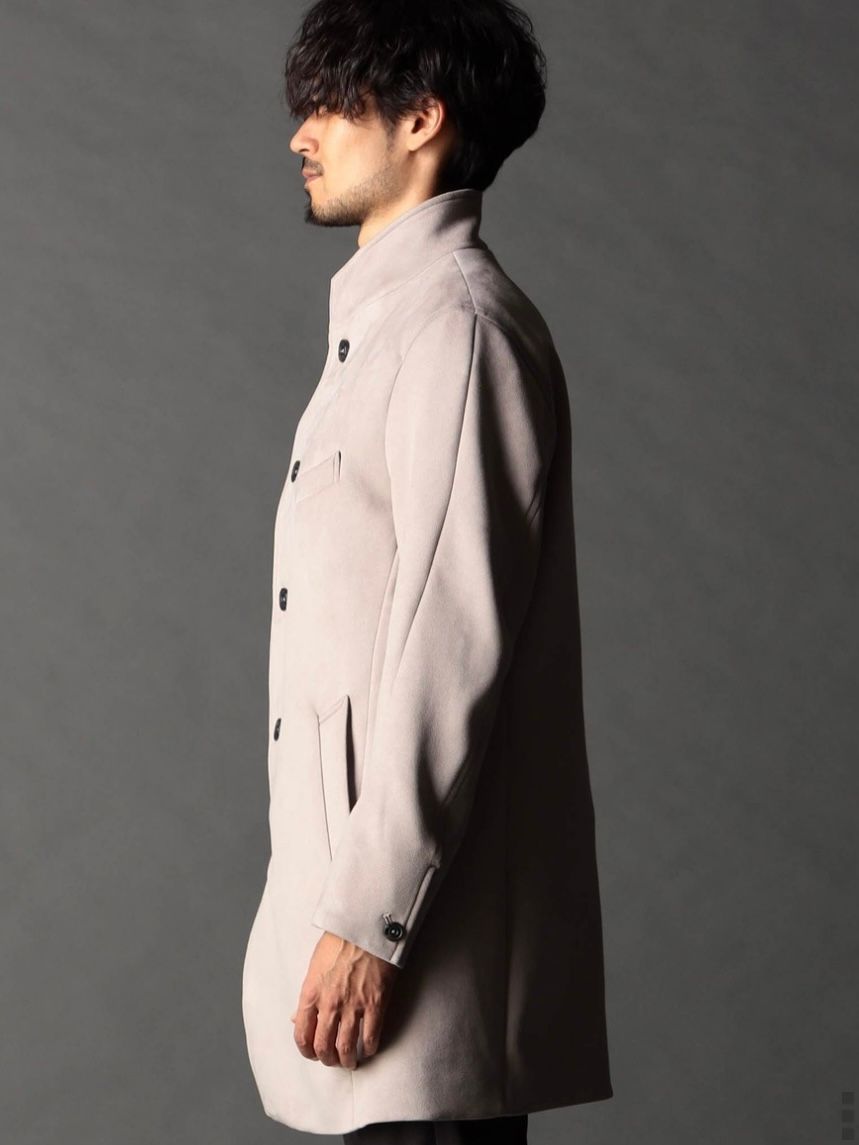 ベストライナー付き スタンドコート撥水性 ベージュ 【NICOLE CLUB FOR MEN】
