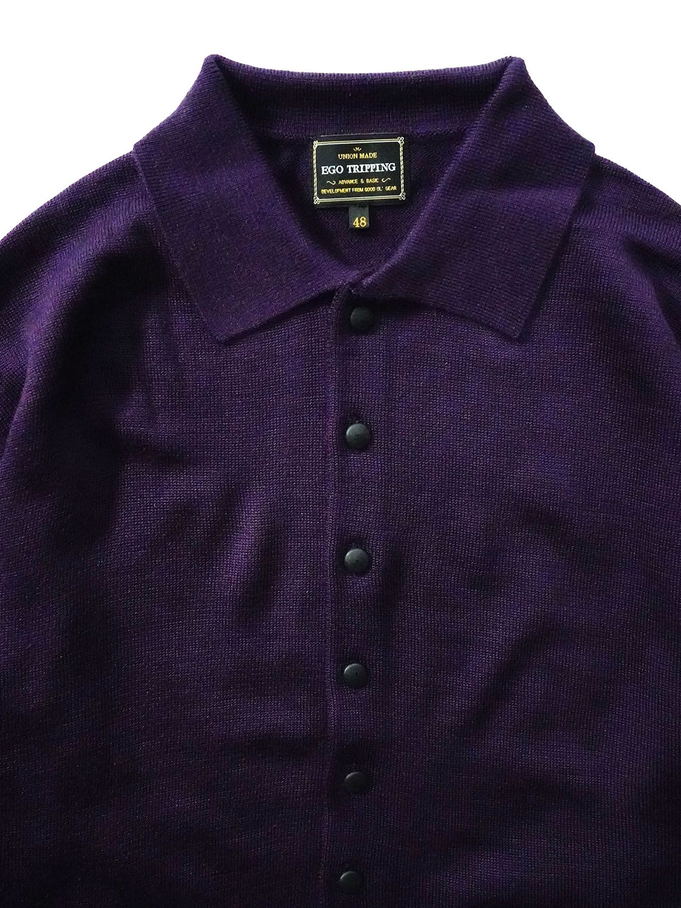 【予約品】 POLOPRO / ニットポロ / パープル