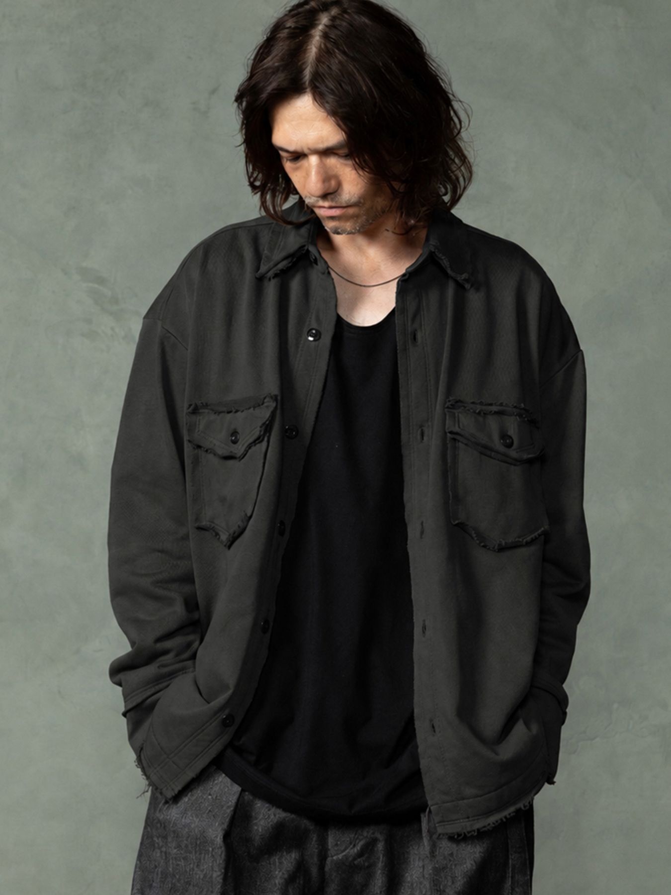 【予約品 7月5日(日) 締切】SWEAT OVERSHIRTS / スウェットオーバーサイズシャツ / チャコール