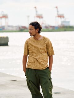 spec dye cut-off S/S  / Tシャツ / イエロー
