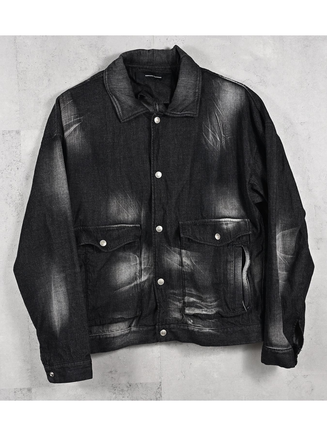 【予約品 11月16日(日) 締切】LDENIM AG FLIGHT JK / ライトデニム ミリタリージャケット / ブラックゴユーズド