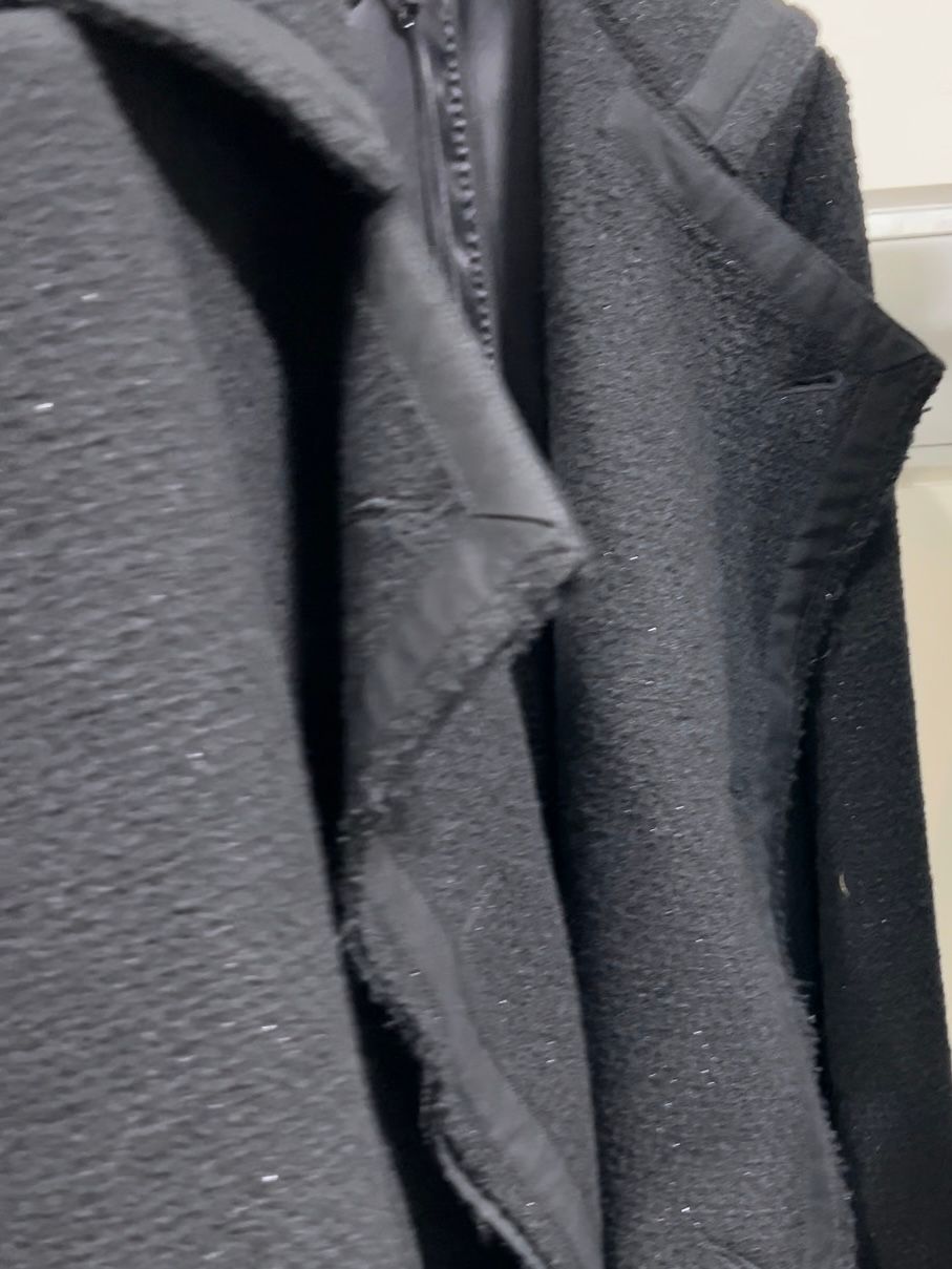 《予約品》 CutOffNapoleonCoat / カットオフ ツイードナポレオンコート / ブラック