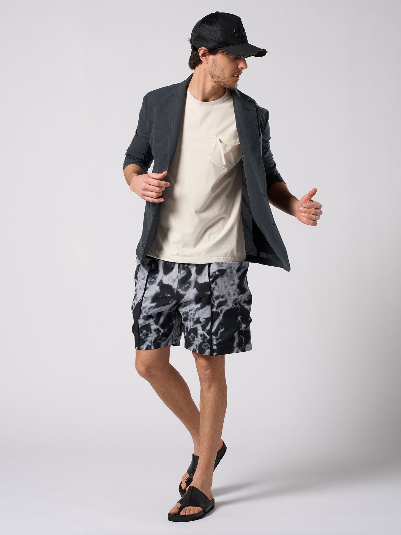 【予約品 1月25日(日) 締切】muta × wjk collection：smart jacket / スマートジャケット / チャコール