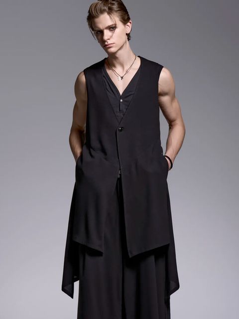 Long Flare Vest / ロングフレアベスト / ブラック