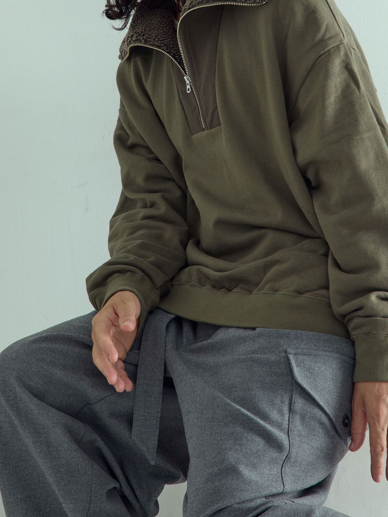 【予約品 】WOOLPILOTPANTS / ウールミリタリーパンツ / 杢ライトグレー