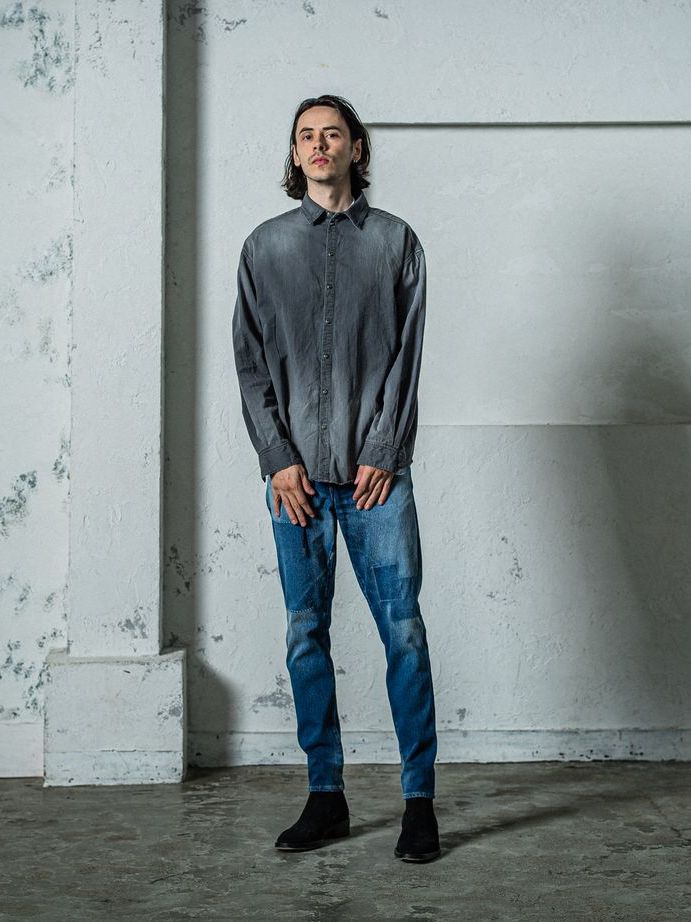《予約11月17日19時締め》 denim jack shirts / デニムシャツ / ブラックused