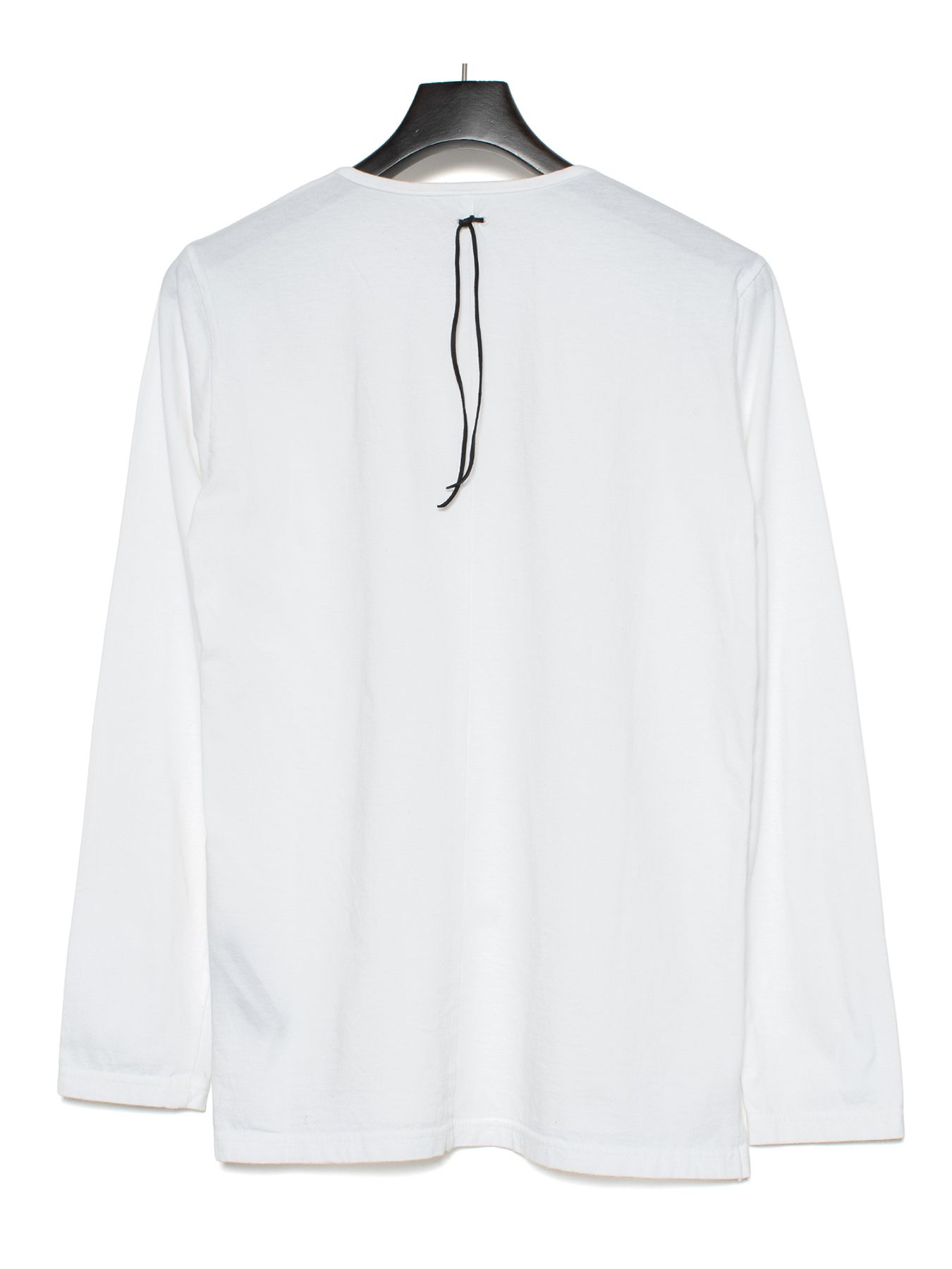 【予約品 9月27日(日) 締切】30/-ナチュラルソフト天竺 ロングスリーブ ヘンリーネック Tシャツ / WHITE