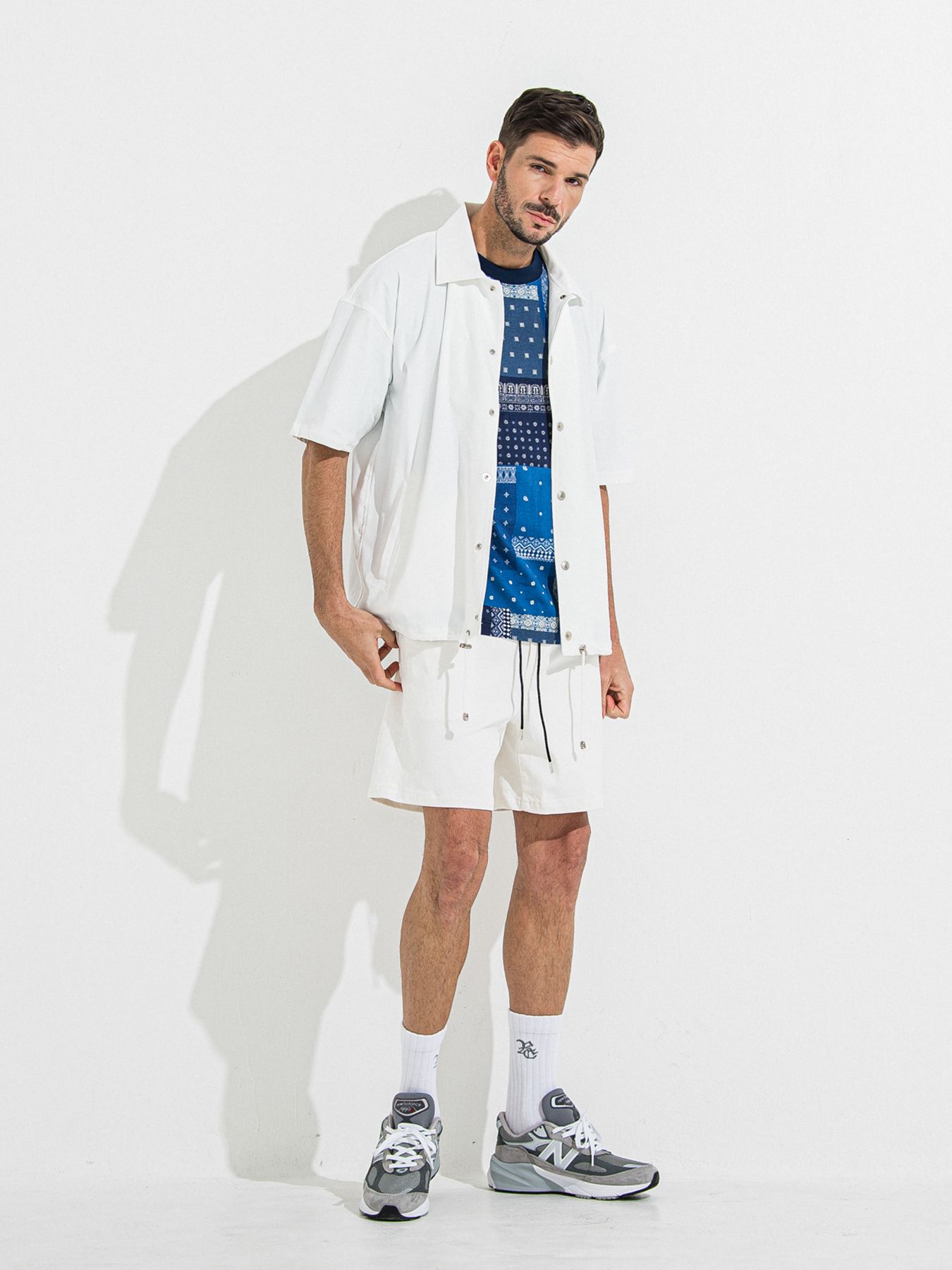【予約品】DENIM JERSEY SHORTS / デニムジャージショーツ / ホワイト