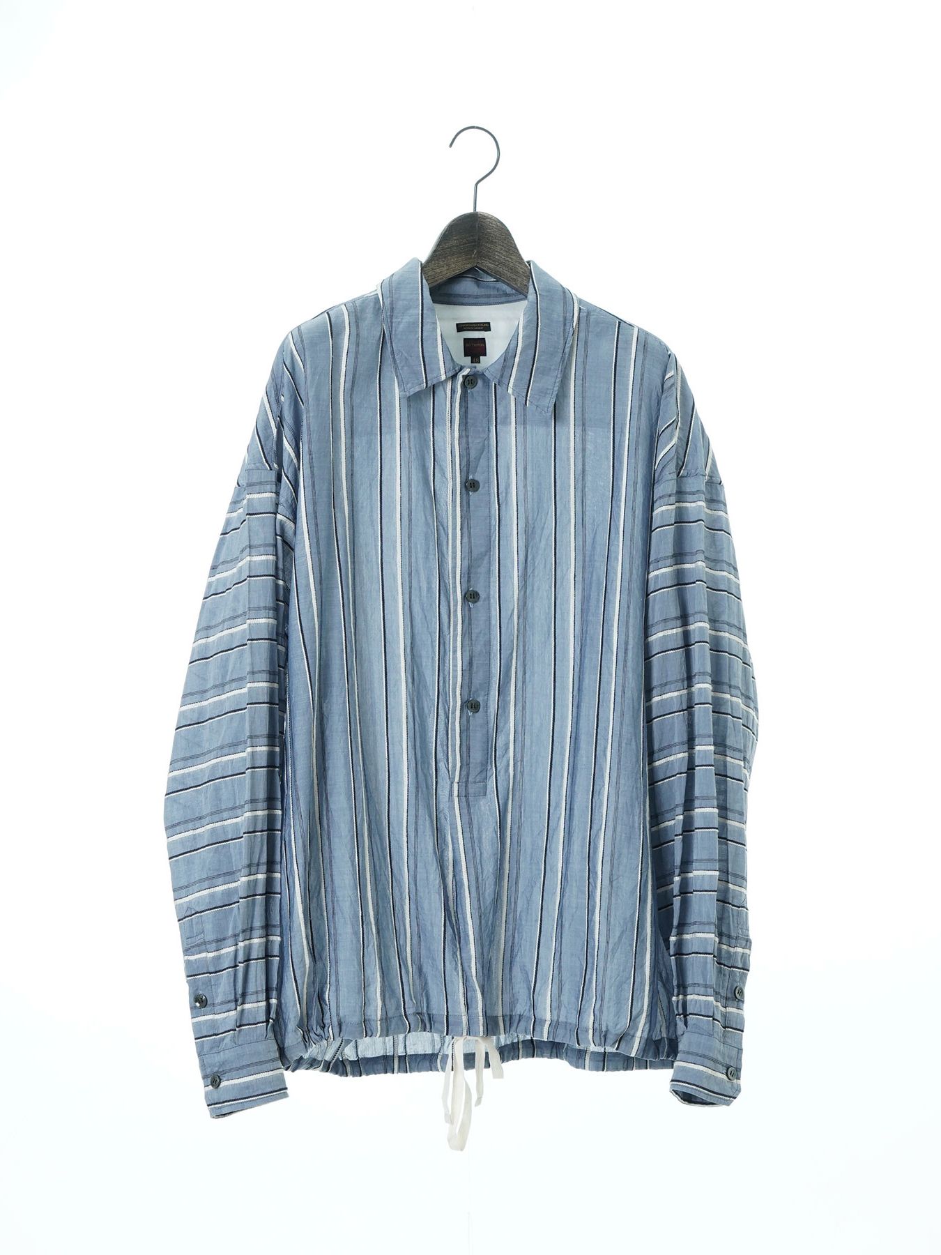 【予約品 2月1日(日) 締切】BORDERPULLOVER / オーバーサイズ プルオーバーシャツ / サックス