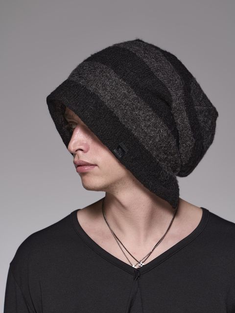 ボーダー Cap / キャップ / ブラック＆グレー