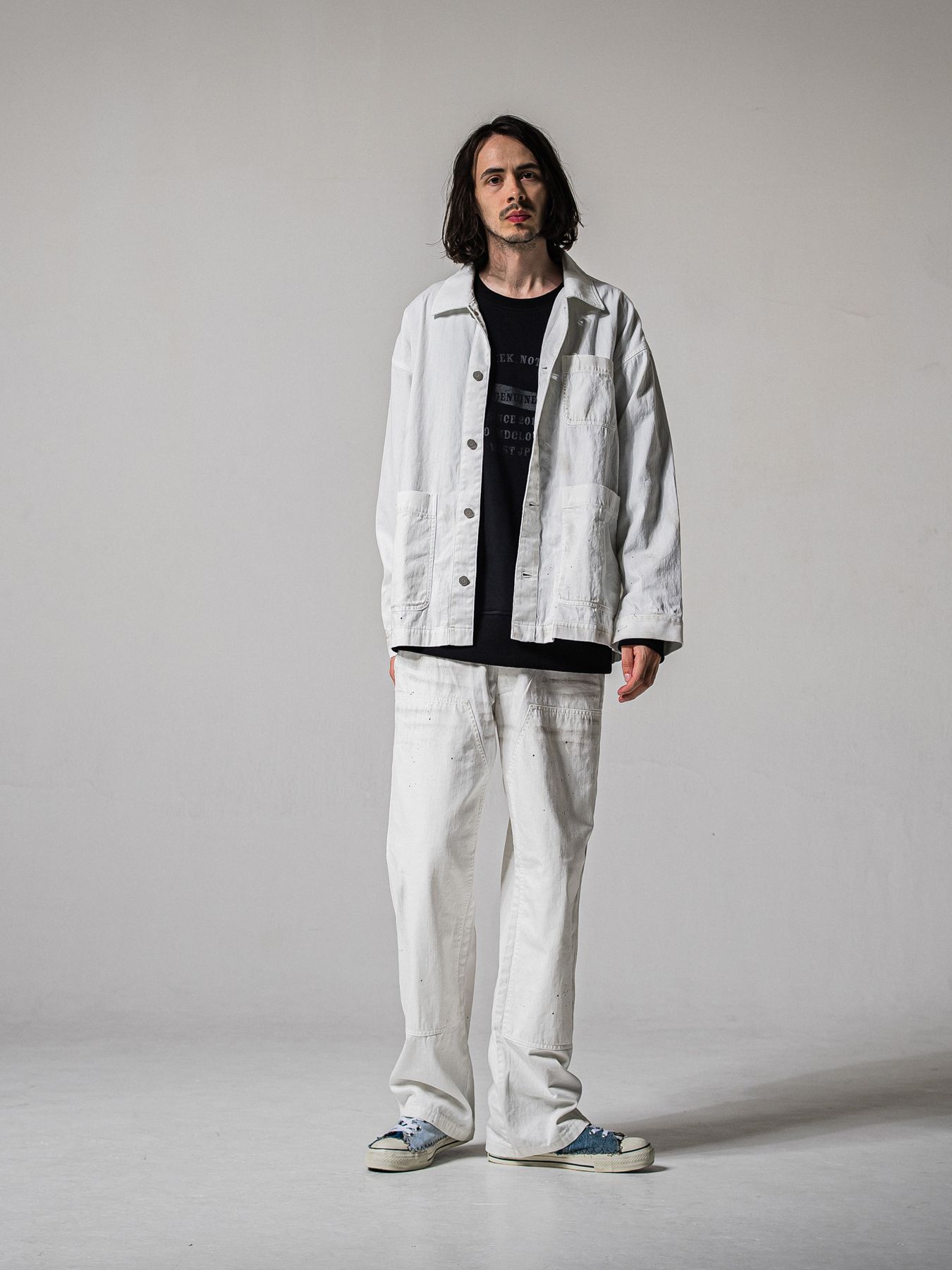 【予約品 11月16日(日) 締切】HF URAKE COLLEGE DROP TRAINER / 裏毛 カレッジロゴルーズ トレーナー / ブラック