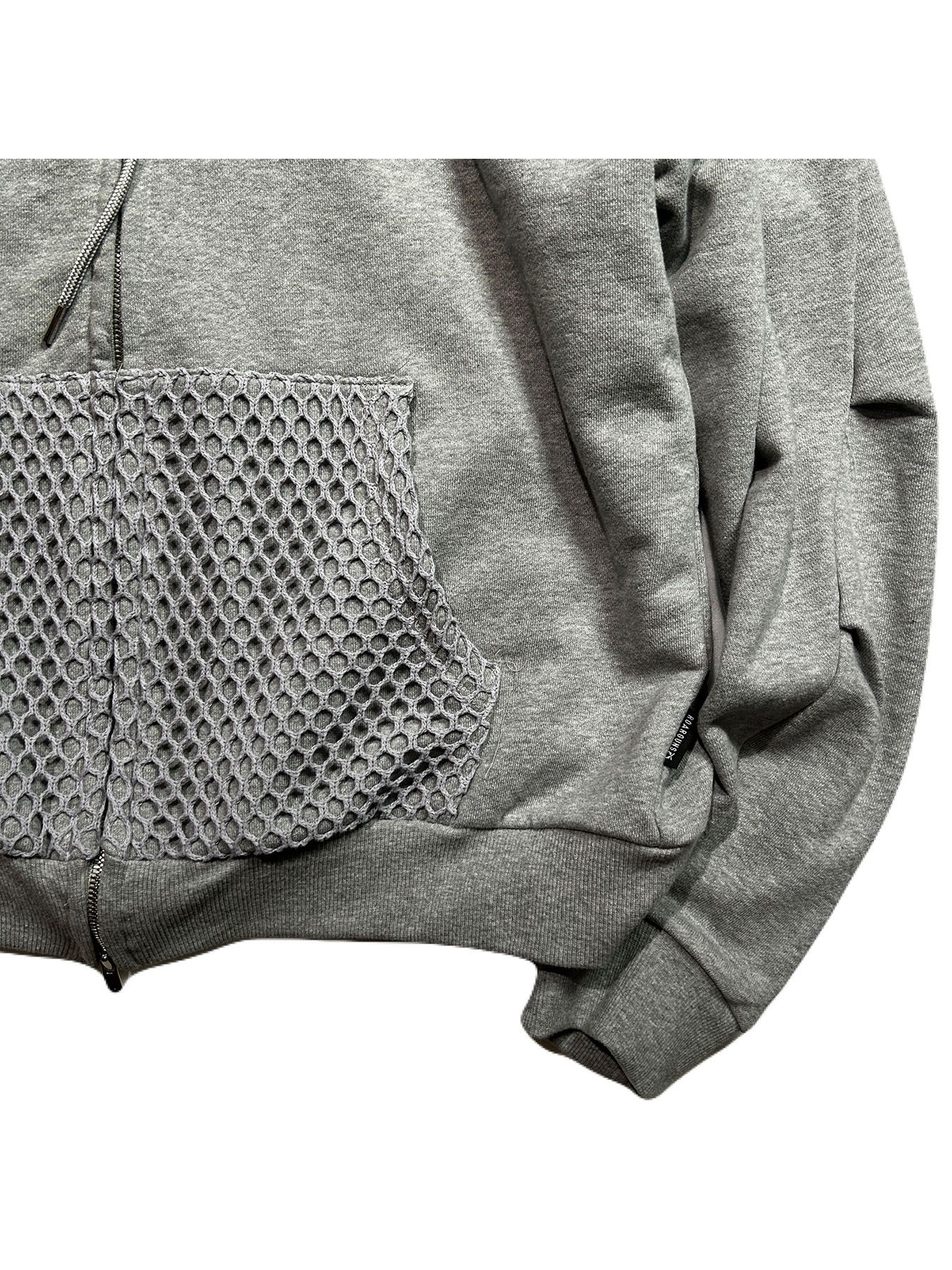 【予約品 8月10日(日) 締切 】ZARI WAPPEN HOODIE / ザリワッペン フーディー / ライトグレー