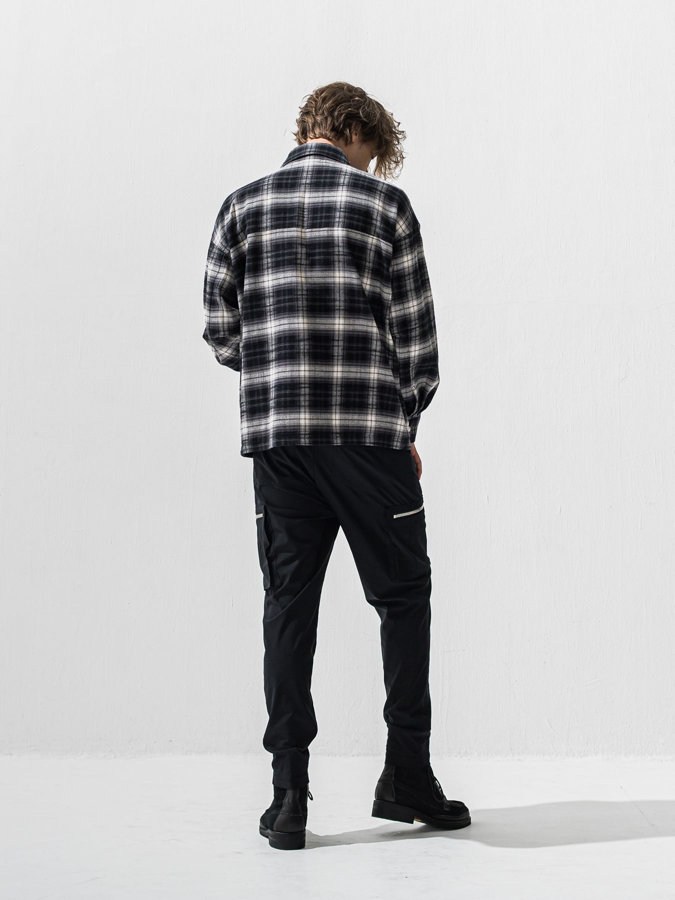 【予約品 9月6日(日) 締切】OLD SLUB CHECK JK / ヴィンテージ ネルジャケット / ブラック