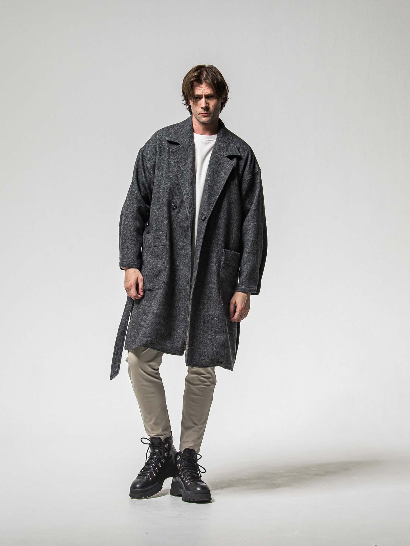 【予約品 】GOWN OVER COAT / ガウンオーバーコート / グレー