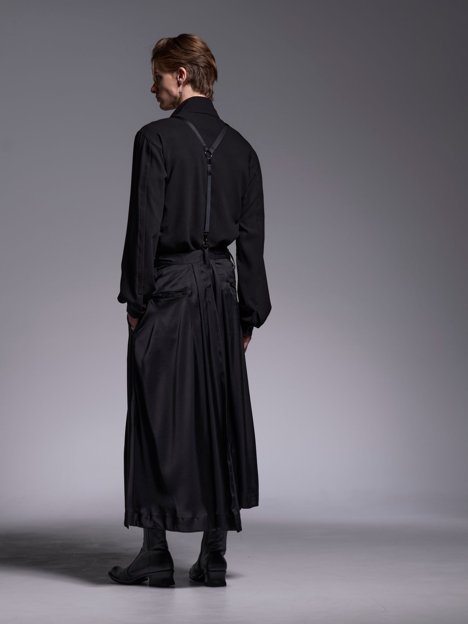 【予約品 1月4日(日) 締切】Skirt Suspender Slacks / スカート サスペンダースラックス / ブラック