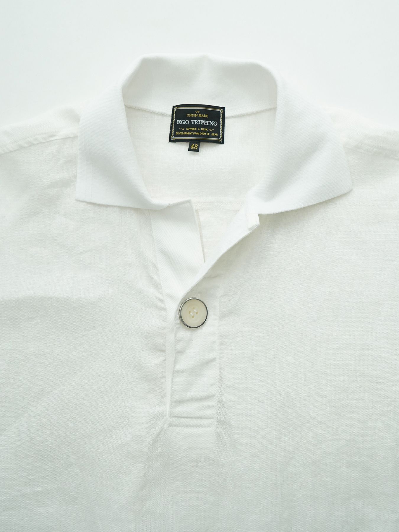 【予約品 11月23日(日) 締切】LINENSHEER POLO / リネン ポロシャツ / WHITE