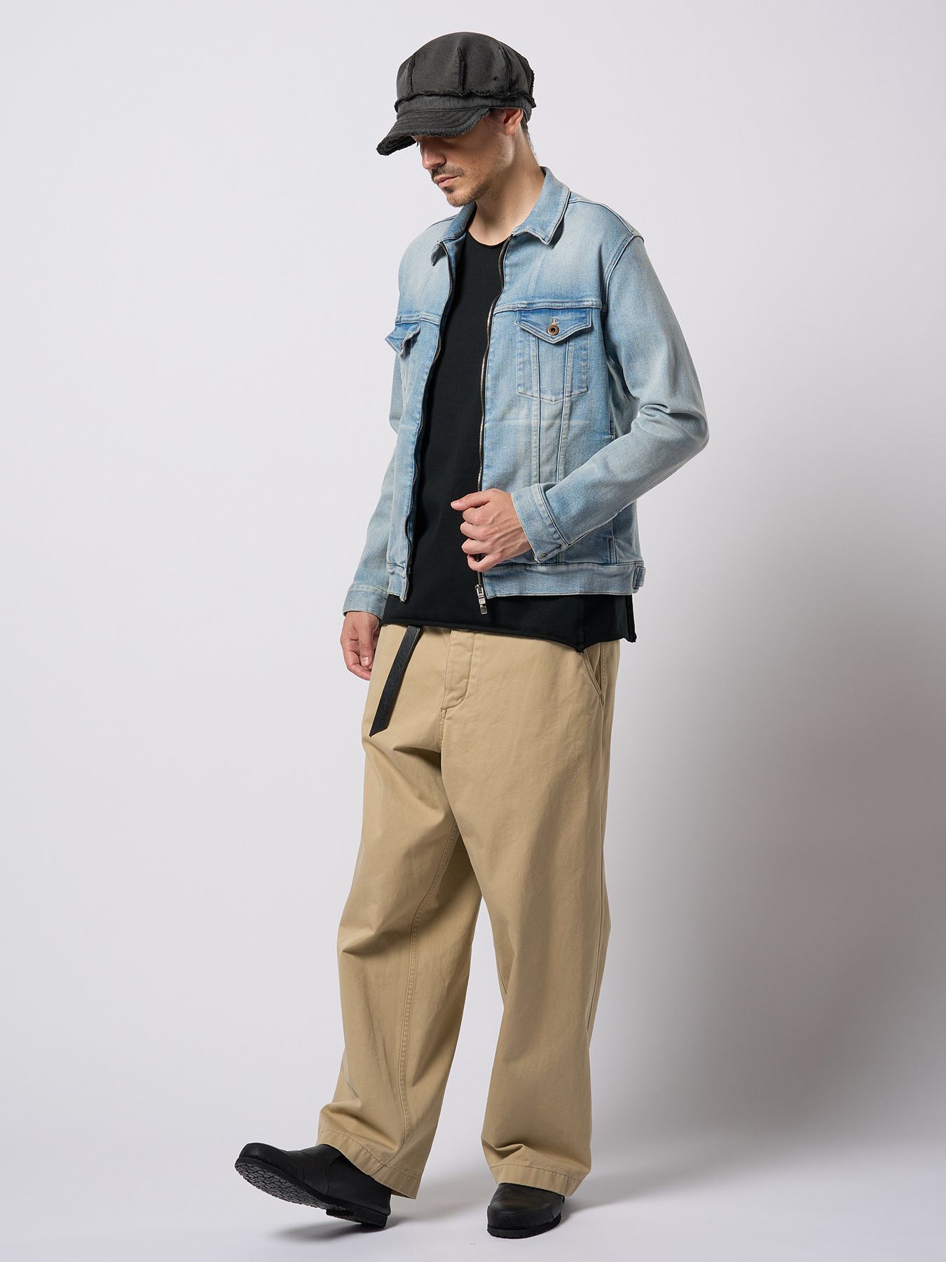 【予約品 9月23日(火) 締切】combination slip-on shoes / コンビネーション スリッポンシューズ / ブラック