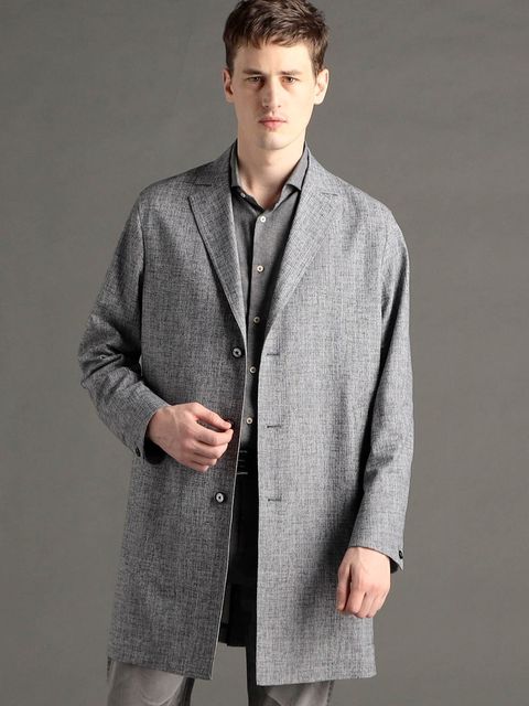 メランジドッツ チェスターコート / ライトグレー【MONSIEUR NICOLE】