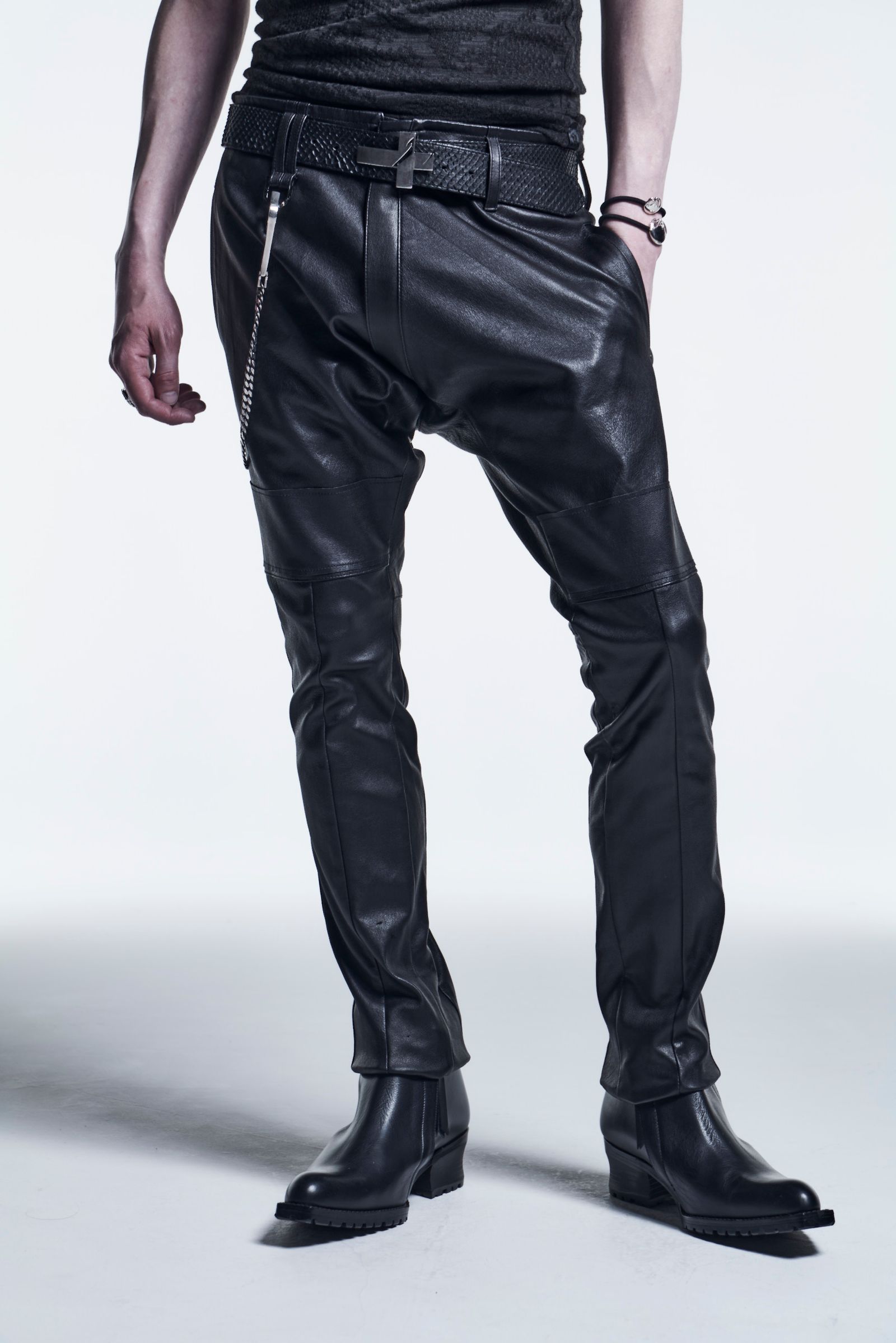 《予約品》 LeatherSaruelPants StretchDeerSkin / Black 【kiryuyrik】 9月入荷予定