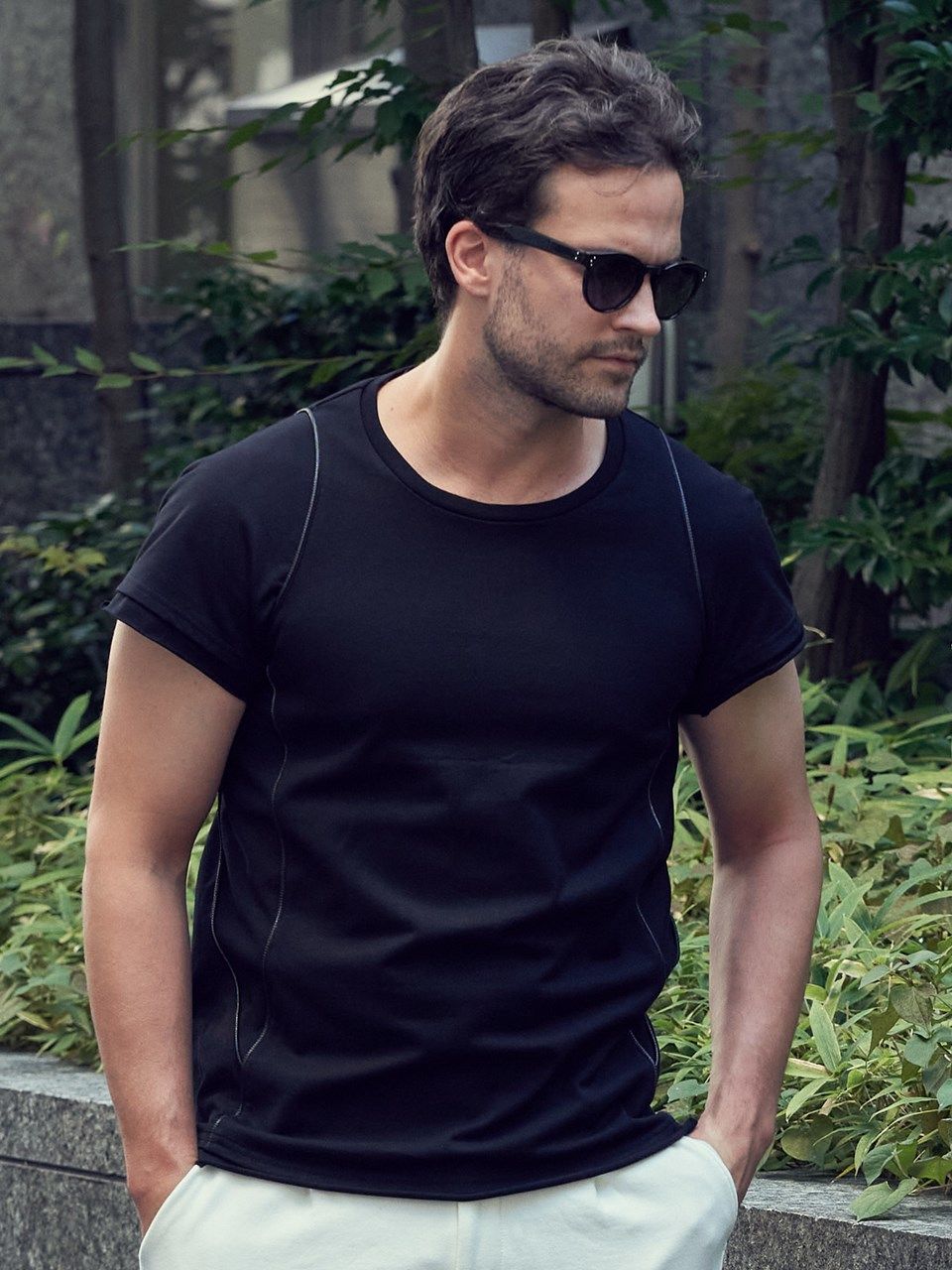 《予約品》 piping cut&sewn / Tシャツ / ブラック