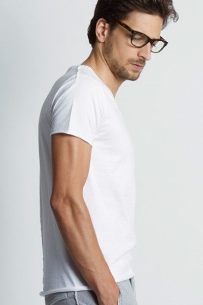 cut S/S V-neck plain Tシャツ / White 【wjk】