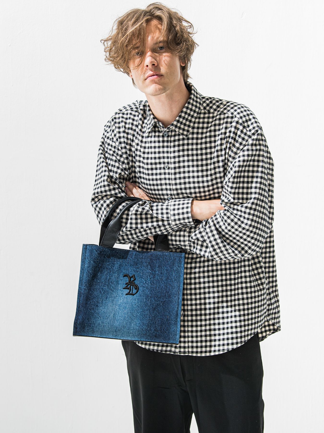 【予約品 9月6日(日) 締切】DECADEコラボ DENIM MIDDLE TOTO BAG / デニムミドルトートバッグ / デニム