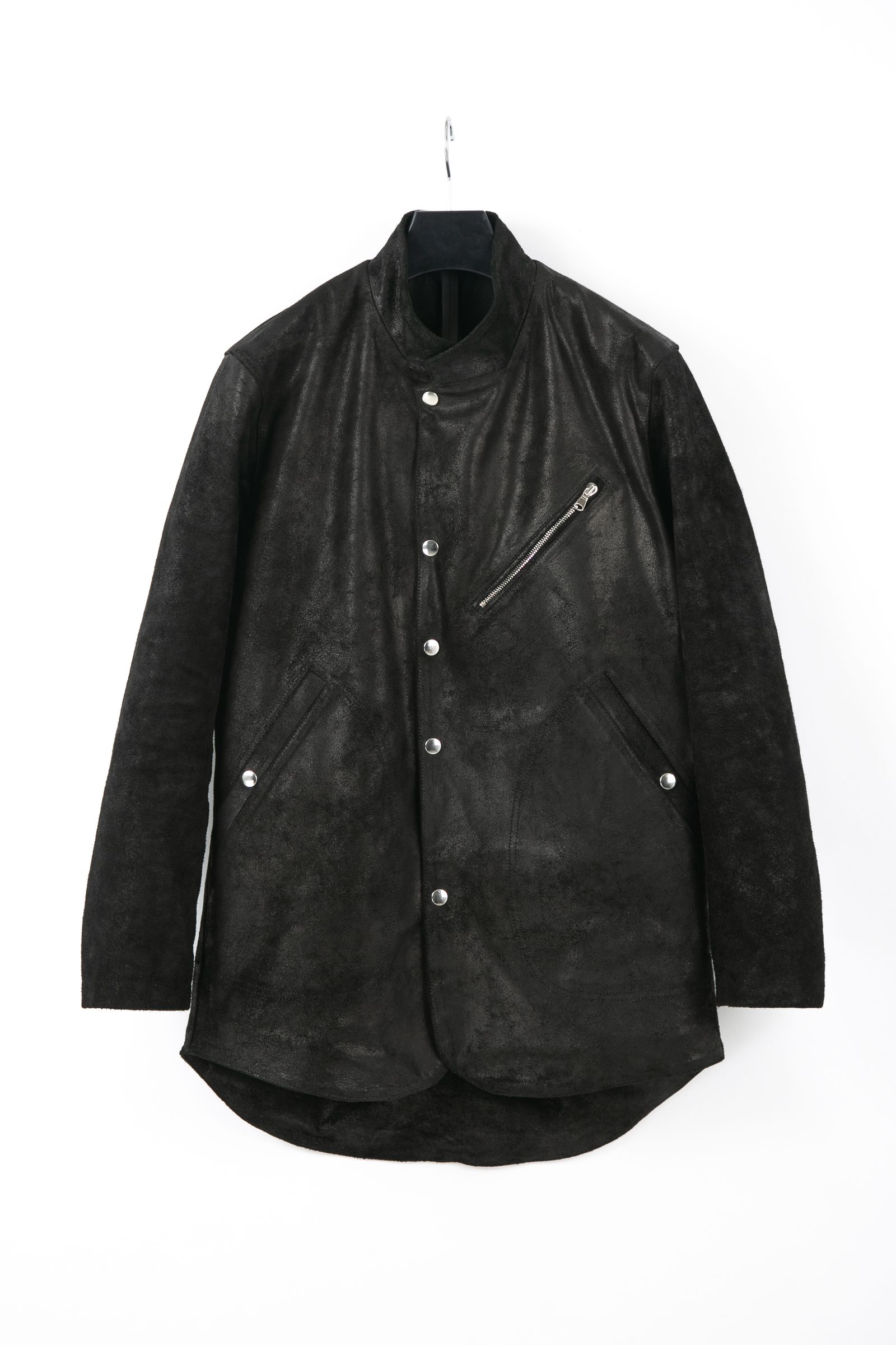 《予約品》ジャパン カウ グレージングスエード トランパーコート TRAMPER / BLACK 【STRUM】 8月中~下旬入荷予定
