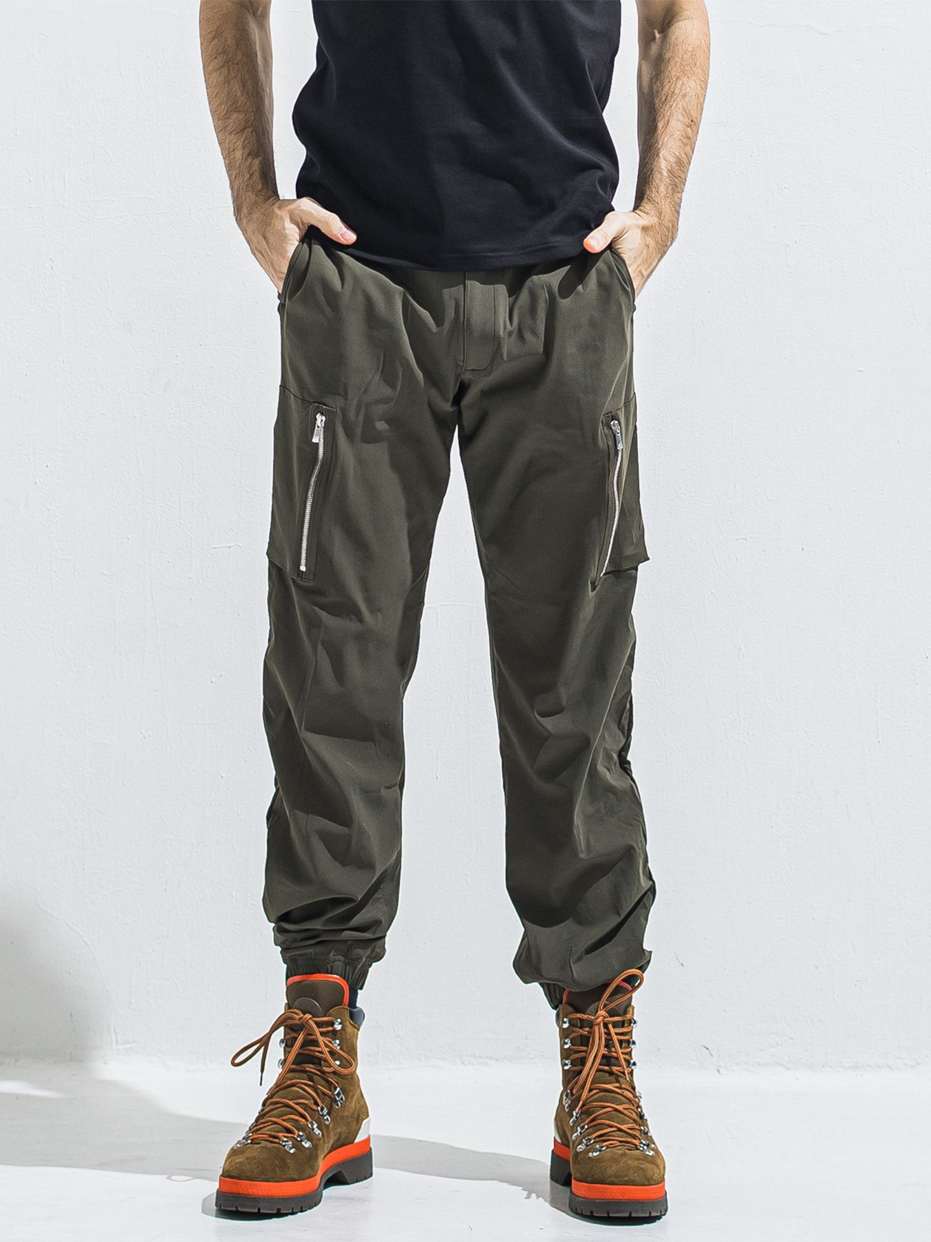 【予約品 2月15日(日) 18:00 締切】DAVID NYLON CARGO PANTS/ ミリタリーナイロンカーゴパンツ / カーキ