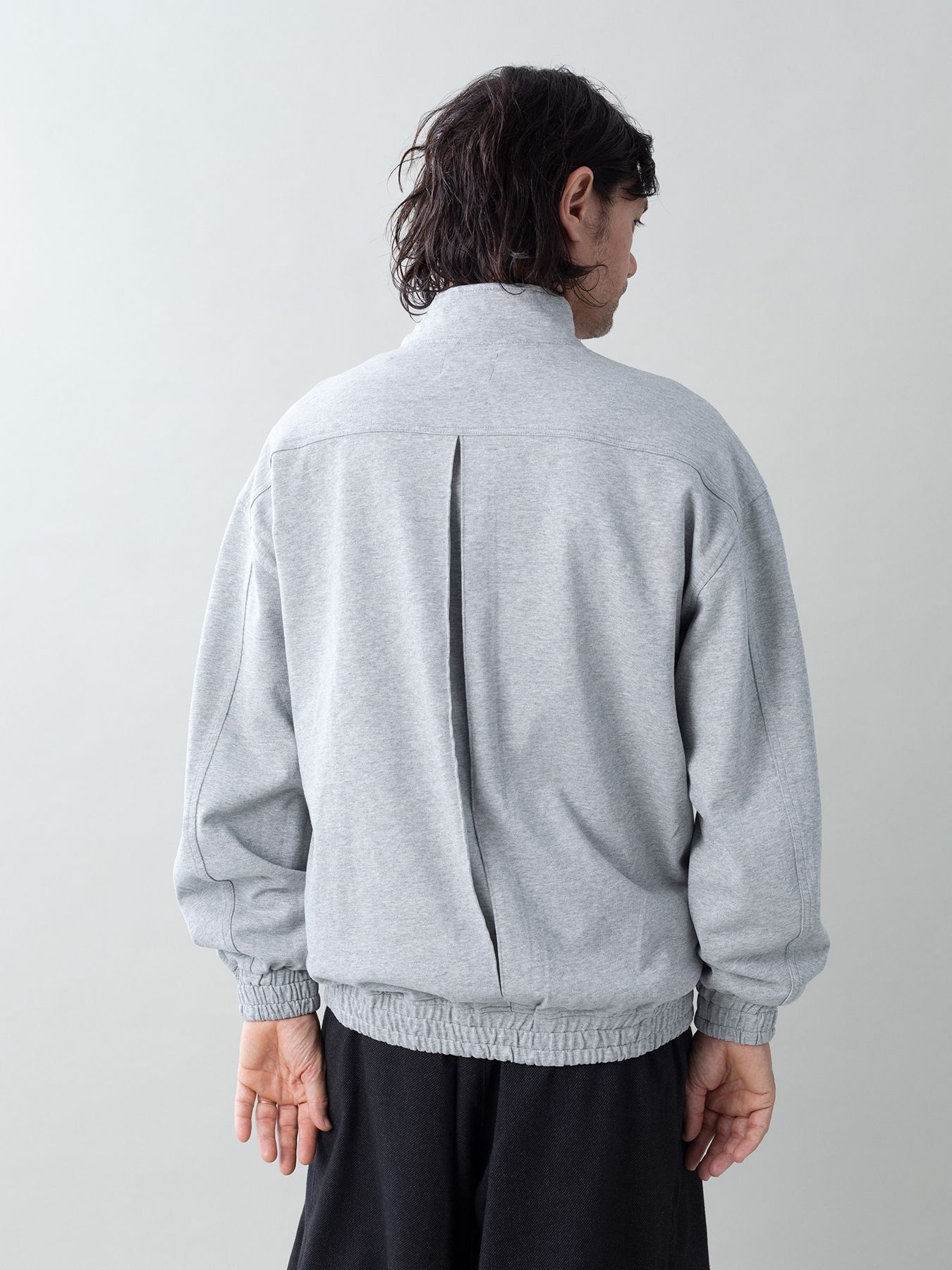 【予約品 5月6日(水) 締切】MOLD-SWEATJACKET / スタンドブルゾン / 杢グレー