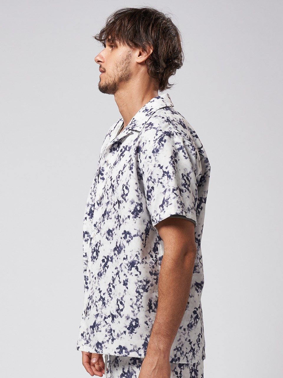 《予約品》 patterned s/s shirt / ハワイアンシャツ / ブラック