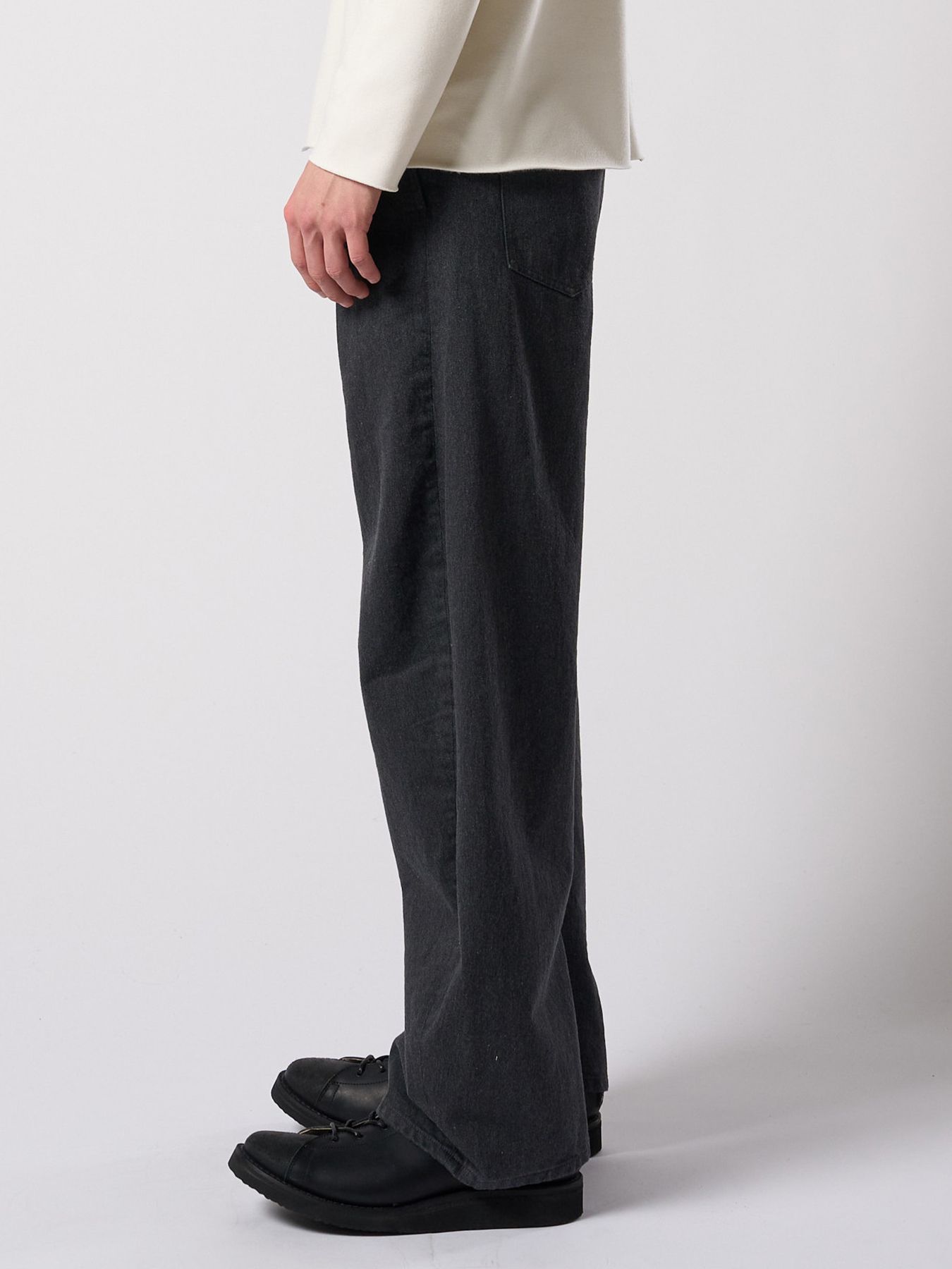 【予約品 4月19日(日) 18時締切】wide banana denim(OW)  / ワイドバナナデニム ワンウォッシュ / ダストチャコール