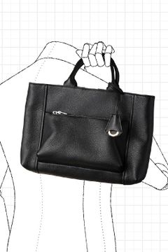 トート Shrink Leather / Charcoal BLACK 【aniary】