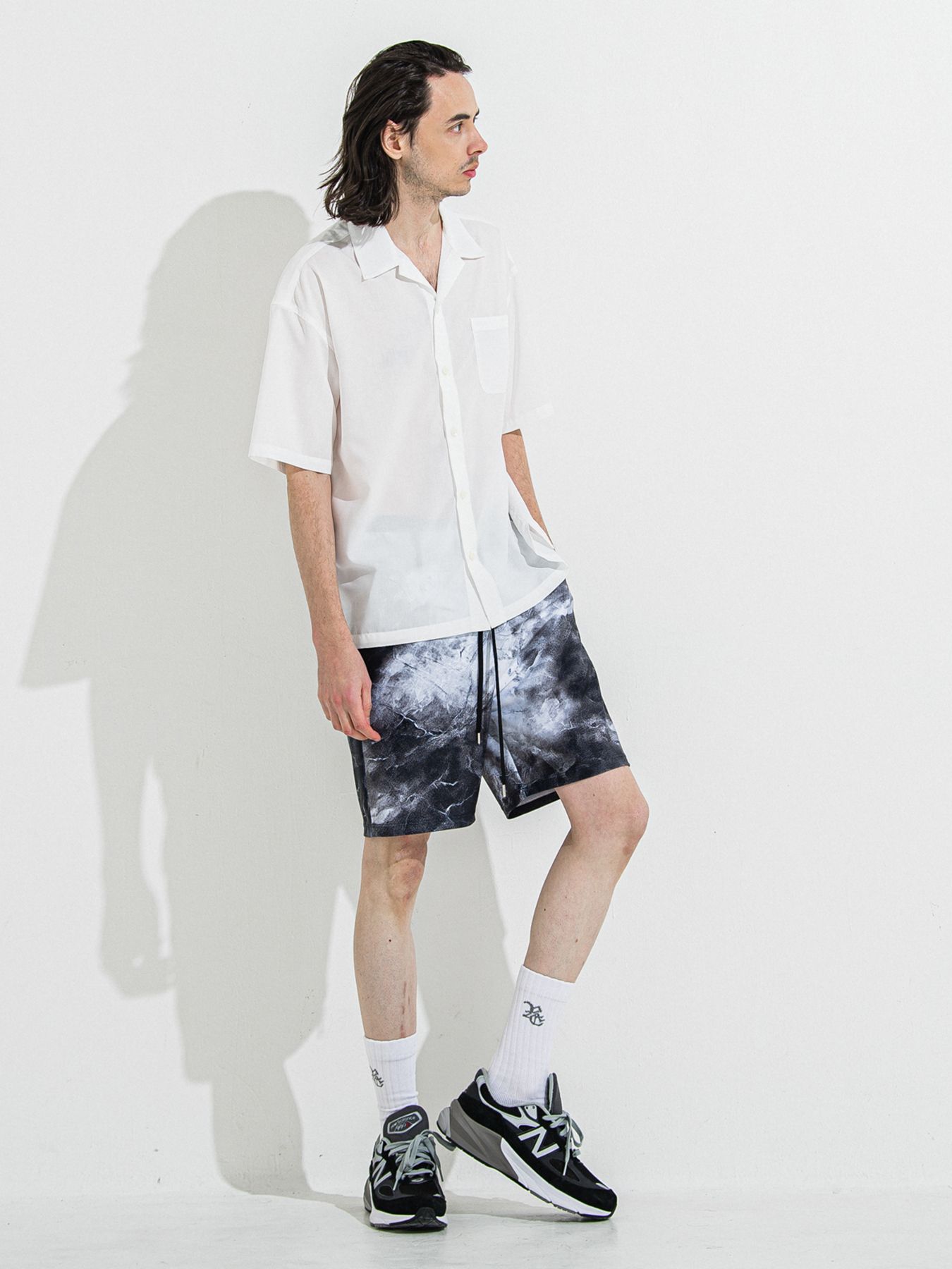 【予約品 】RASH SHORTS / ラッシュガード ショーツ / マーブルブラック