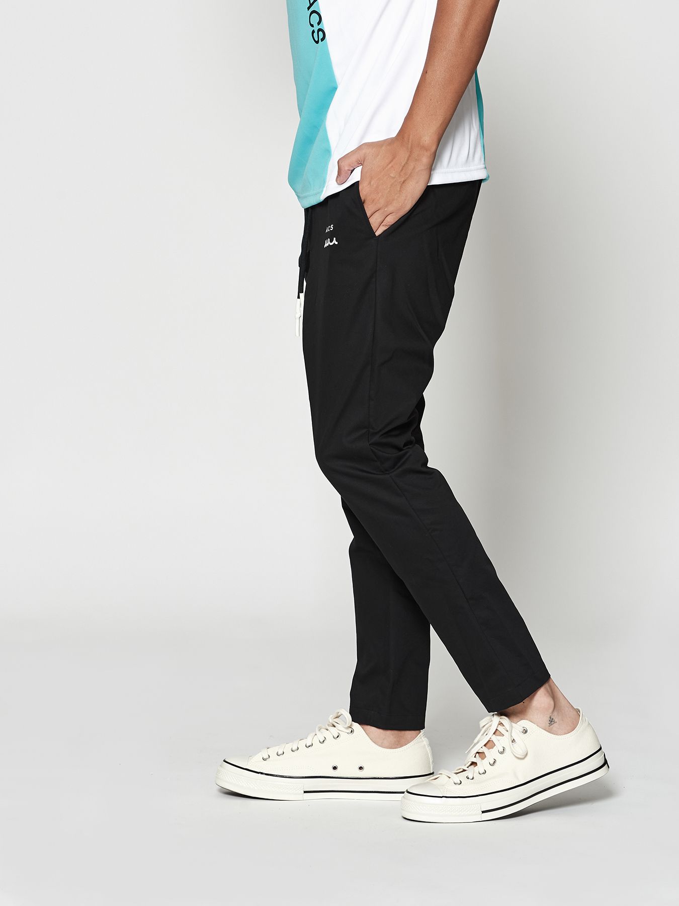 【予約品 10月9日(木) 締切】muta Easy Tight Pants / イージータイトパンツ / ブラック【Acanthus × muta MARINE】