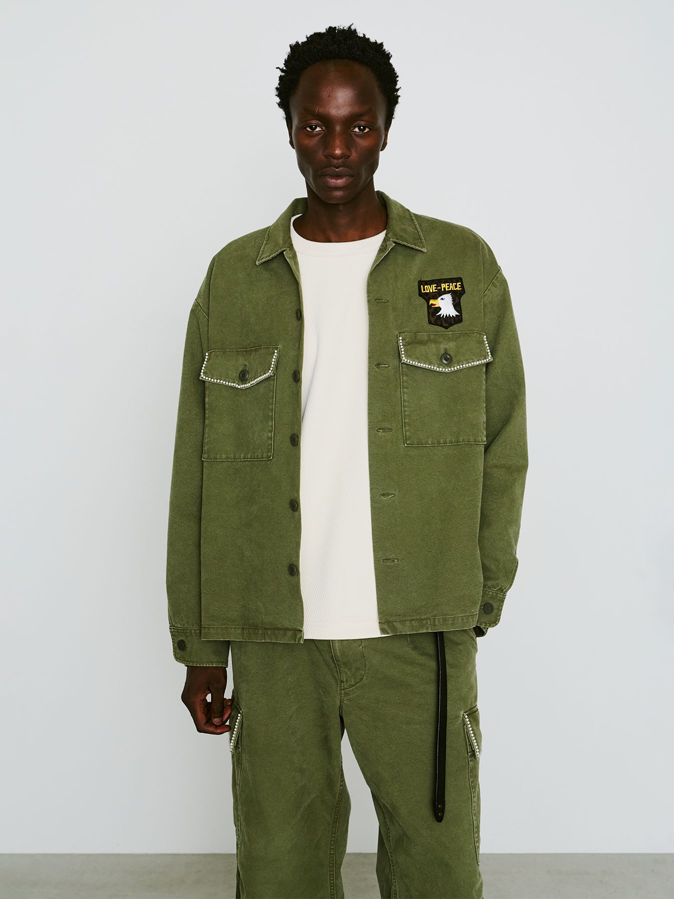 【予約品 8月10日(日) 締切 】DUCK SHIRT JKT CRY / ダック シャツジャケット / クリスタル カーキ