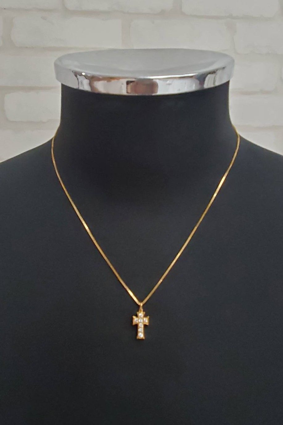 VII CROSS PENDANT / SV925.GD.DIA