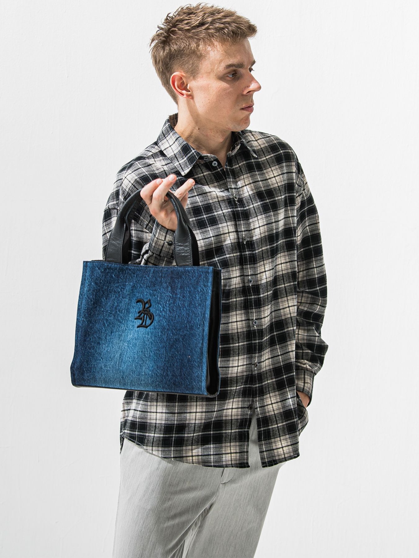【予約品 9月6日(日) 締切】DECADEコラボ DENIM MIDDLE TOTO BAG / デニムミドルトートバッグ / デニム