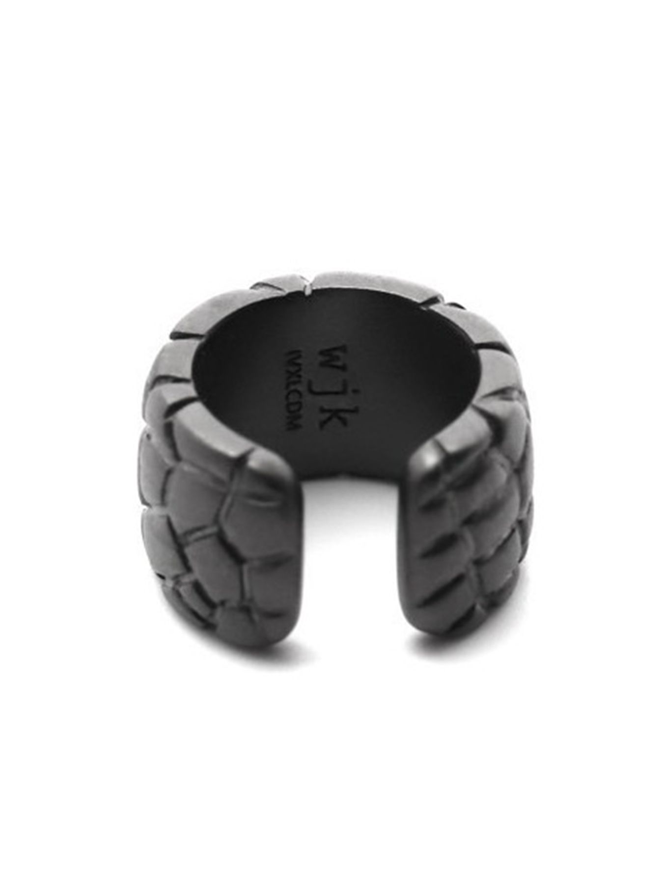 【予約品 9月23日(火) 締切】IVXLCDM ×wjk  croco pattern ear cuff / クロコパターン イヤーカフ / ブラックコーティング