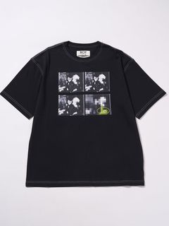 b Embroidery Photo Color Thread TEE / Tシャツ / ブラック