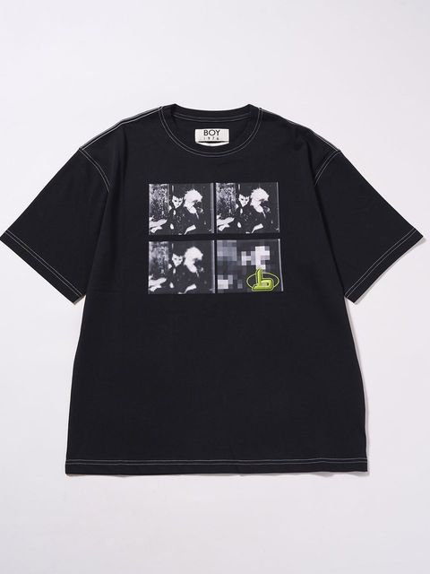 b Embroidery Photo Color Thread TEE / Tシャツ / ブラック