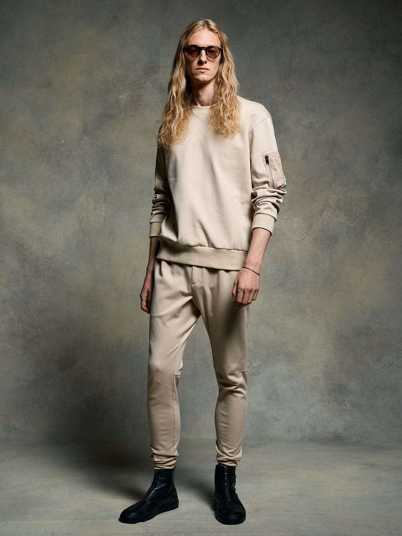 【予約品 9月23日(火) 締切】utility pocket sweatshirt / ユーティリティー ポケット スウェットシャツ / ライトベージュ