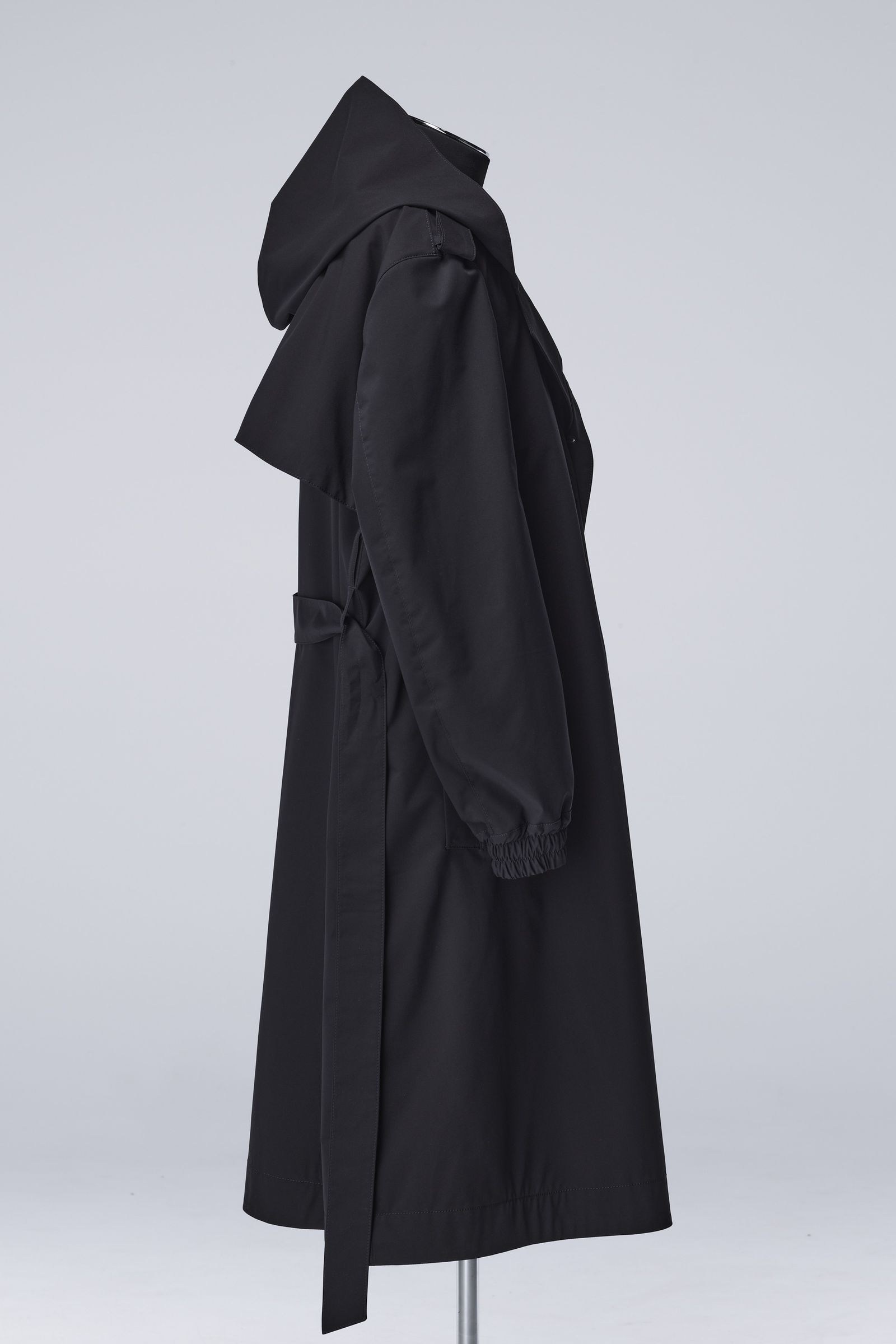 Recycled PEs Oversize Hoodie Coat  / ブラック 【THE ONENESS】