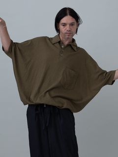 【予約品 11月23日(日) 締切】WINGPOLO / コットンリネン ポロシャツ / BEIGE