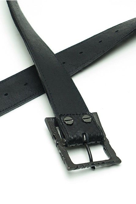 《予約品6/17締め》 CowSmoothLeather Belt / 革ベルト軸 単品 / Black